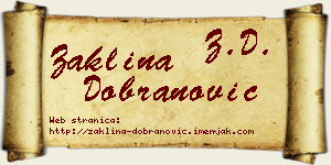 Žaklina Dobranović vizit kartica